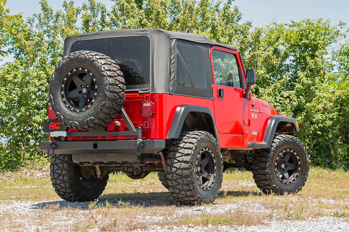 Rough Country Jeep Classic Rear Bumper w/Tire Carrier 87-06 Wrangler YJ/TJ 10592A