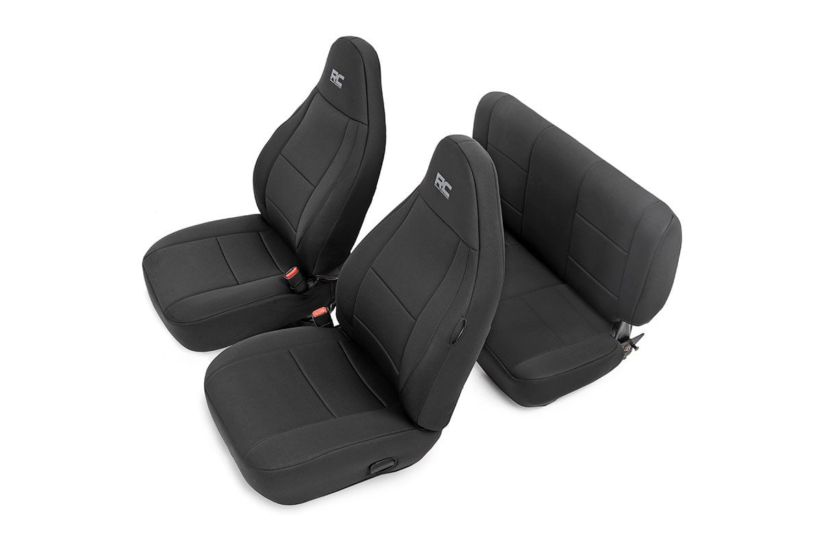 Jeep Neoprene Seat Cover Set Black 97-02 Wrangler TJ 91000