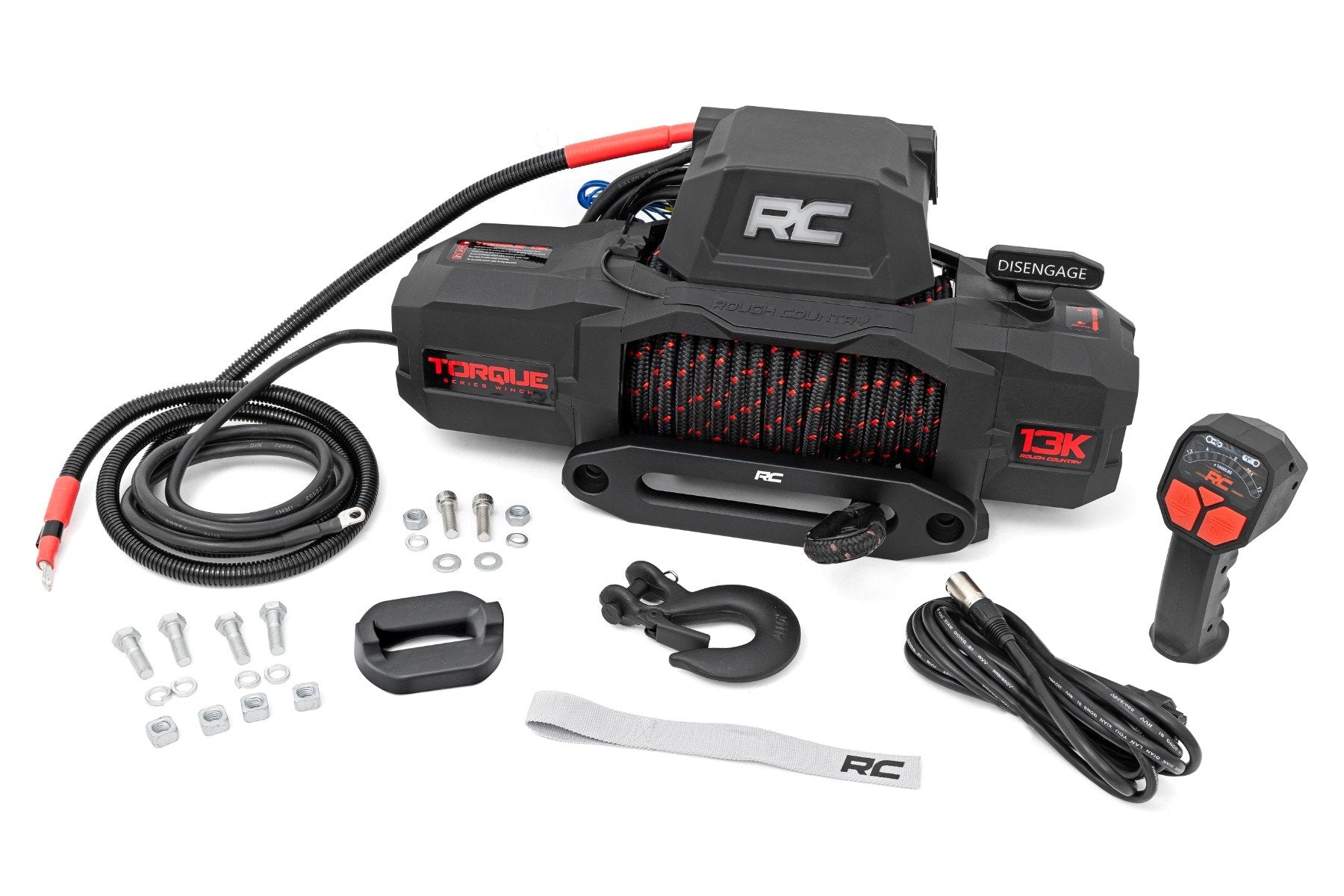 Rough Country 13000-Lb Torque Winch Synthetic Rope TS13000S