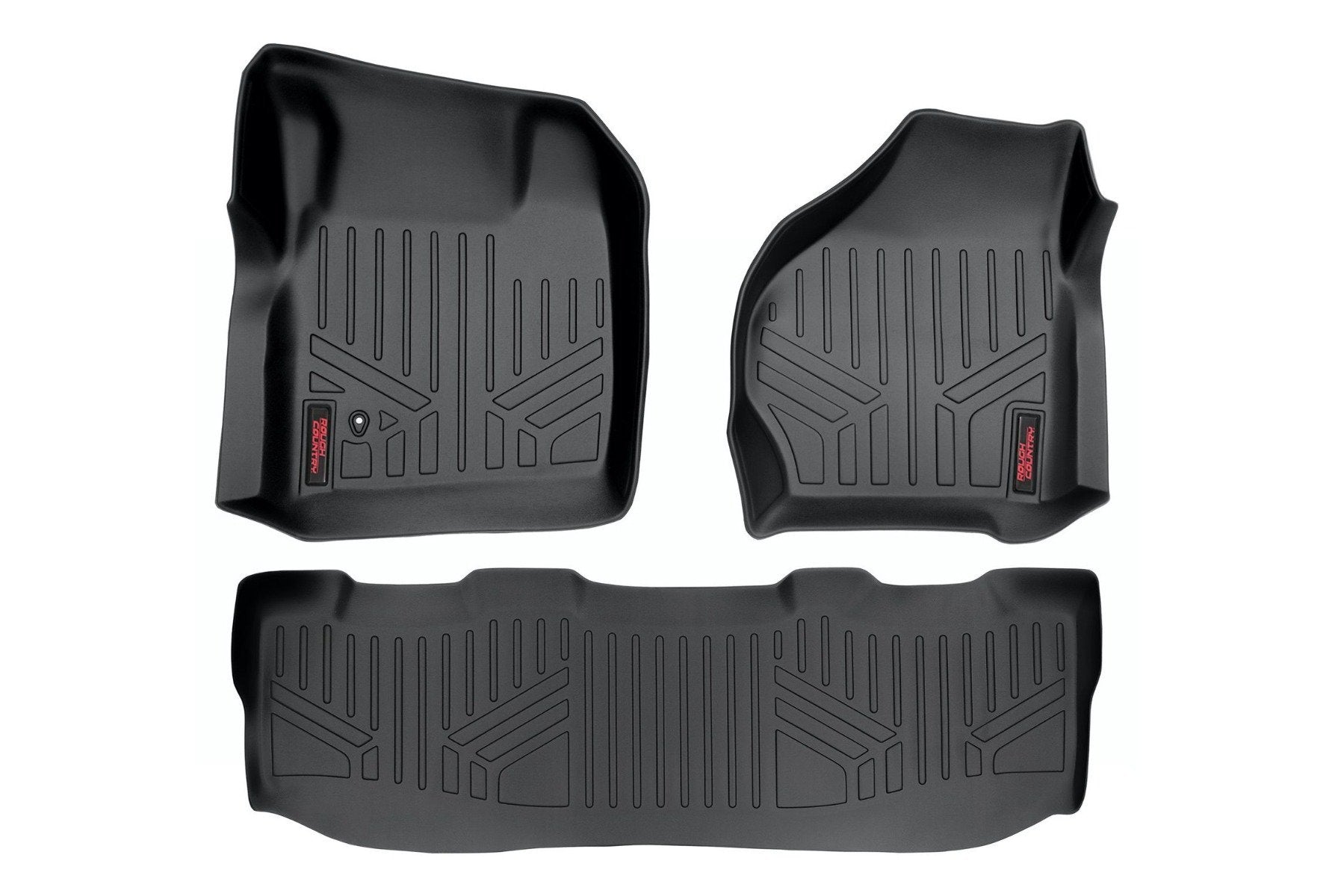 Rough Country Heavy Duty Floor Mats Frt/Rear 99-07 for Ford Super Duty Crew Cab M-52002