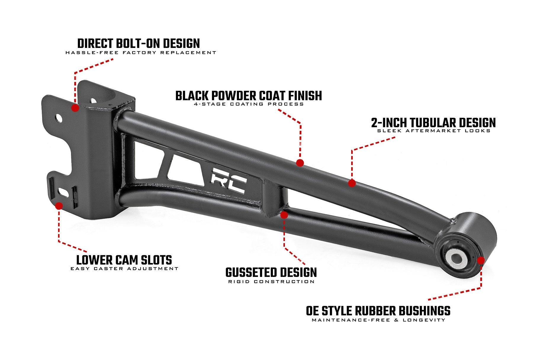 Rough Country Radius Arm Upgrade Ford F250/F350 Super Duty 4WD 05-22 53600