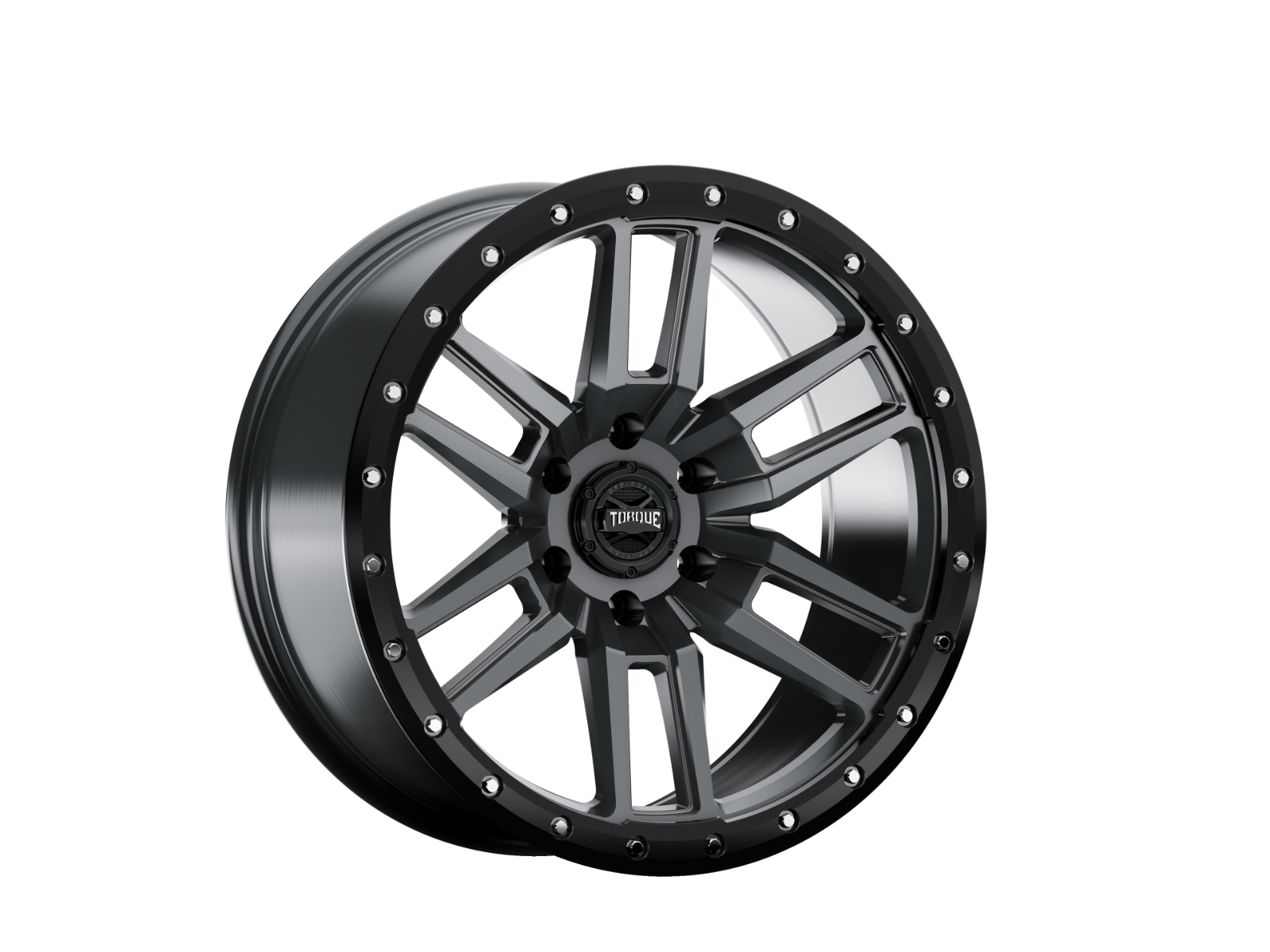 Rough Country Torque Pritchett Anthracite w/Black Lip 20x9 6x5.5 -12mm -1
