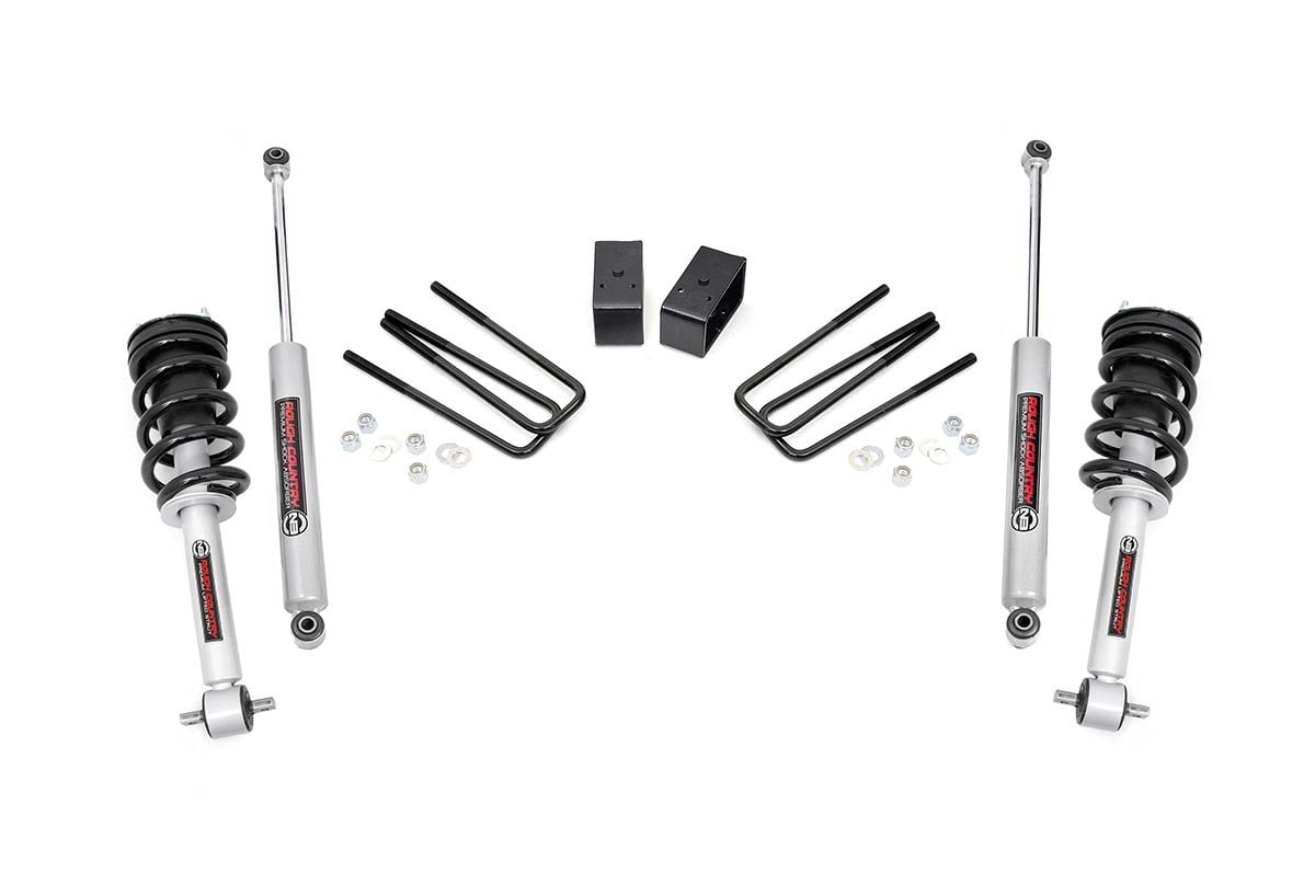 Rough Country 3.5" GM Lift Kit N3 Struts & Shocks 07-13 1500 PU 2wd Cast Steel 268.23