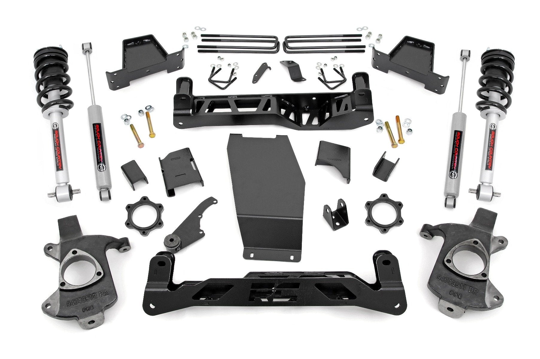 Rough Country 6" GM Suspension Lift Kit w/N3 Struts N3 Shocks 14-18 1500 PU 4wd 22632
