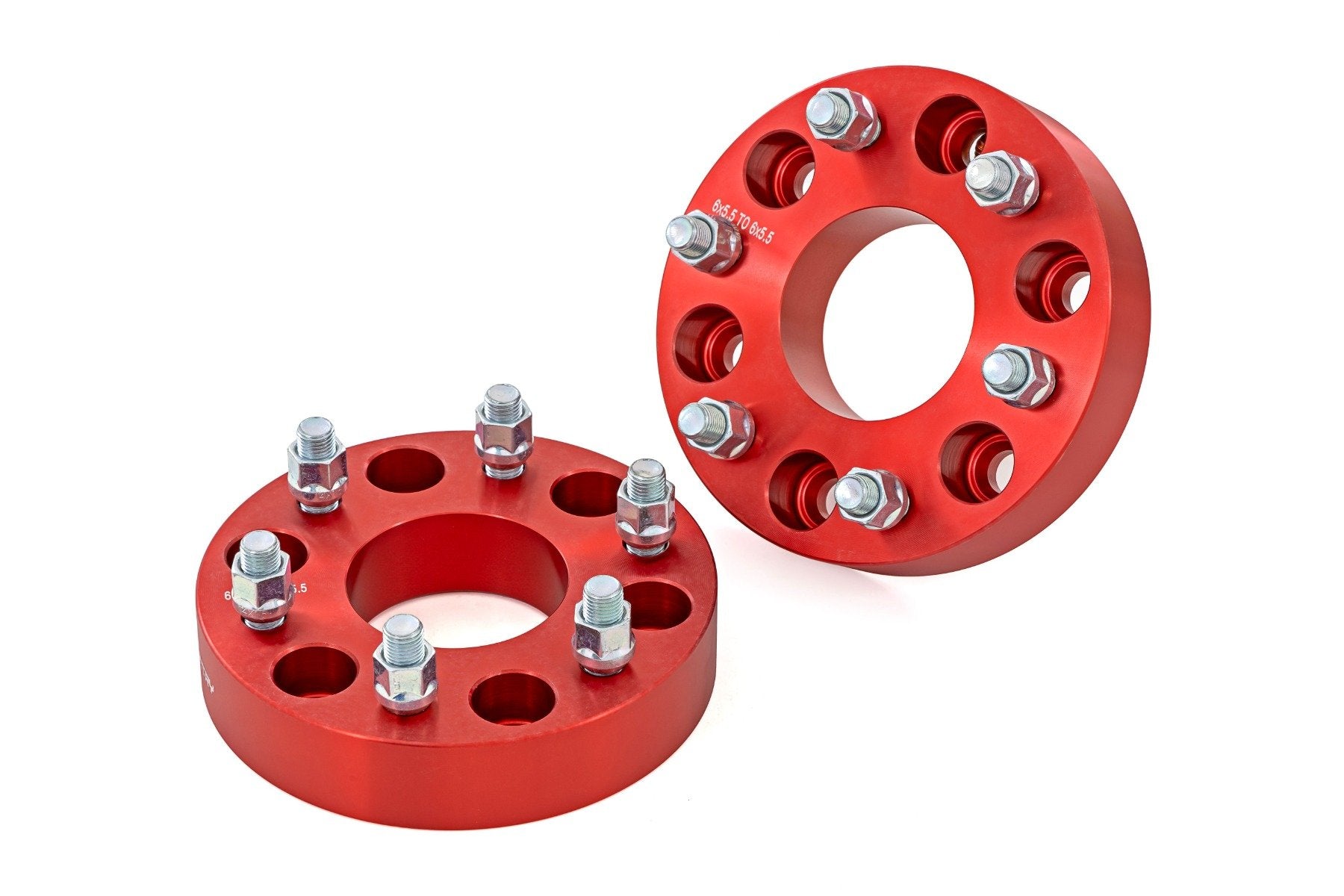 Rough Country 1.5" Wheel Spacers 6x5.5 Red Chevy/GMC 1500 Truck & SUV 1160RED