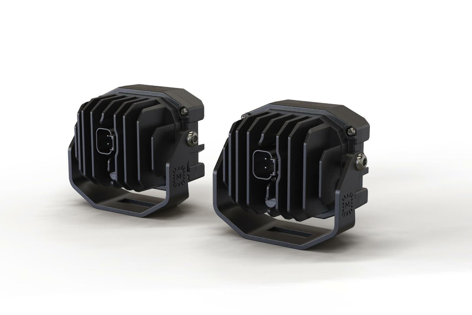 Morimoto GTR Lighting Morimoto 4Banger 2.0 HXB LED Pods (SAE Wide, Yellow, Set) -2