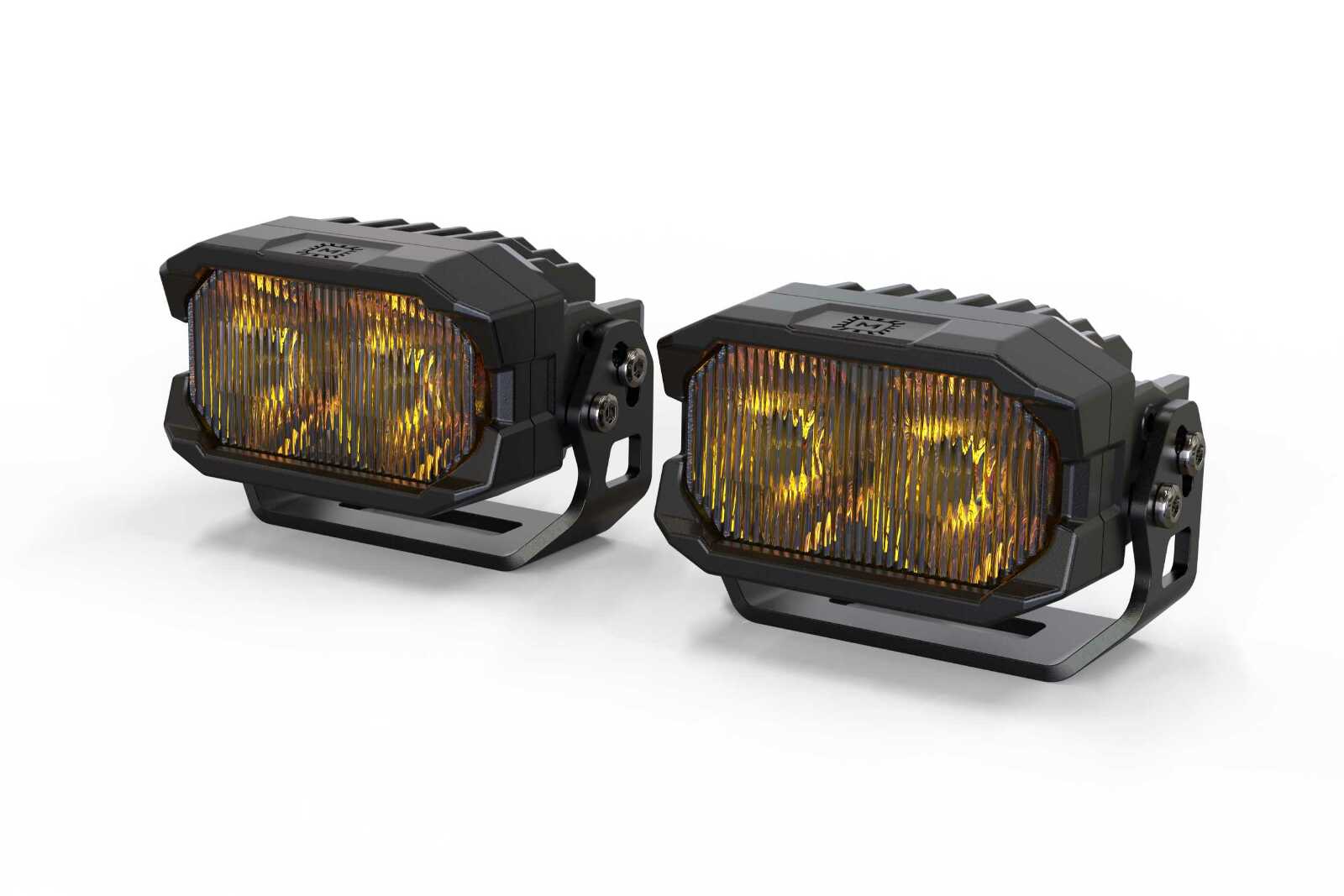 Morimoto 2Banger NCS LED Pod (SAE Wide / Yellow / Set) -2