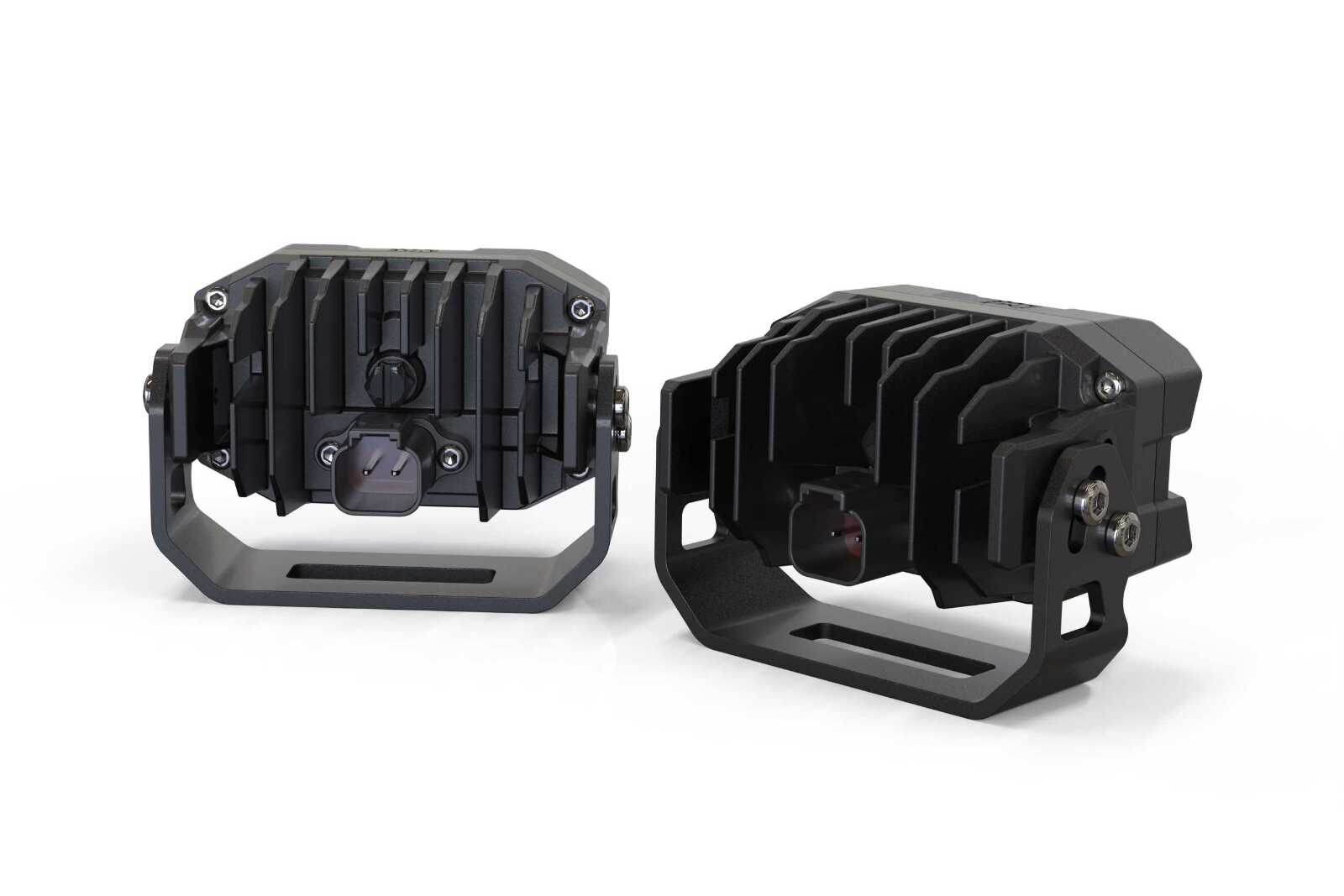 Morimoto 2Banger HXB LED Pod (SAE Wide / Yellow / Set) -3