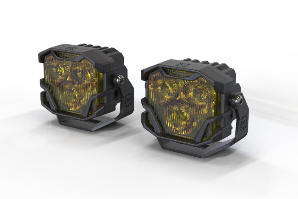 Morimoto 4Banger 2.0 HXB LED Pods (Flood / Yellow / Set) -1