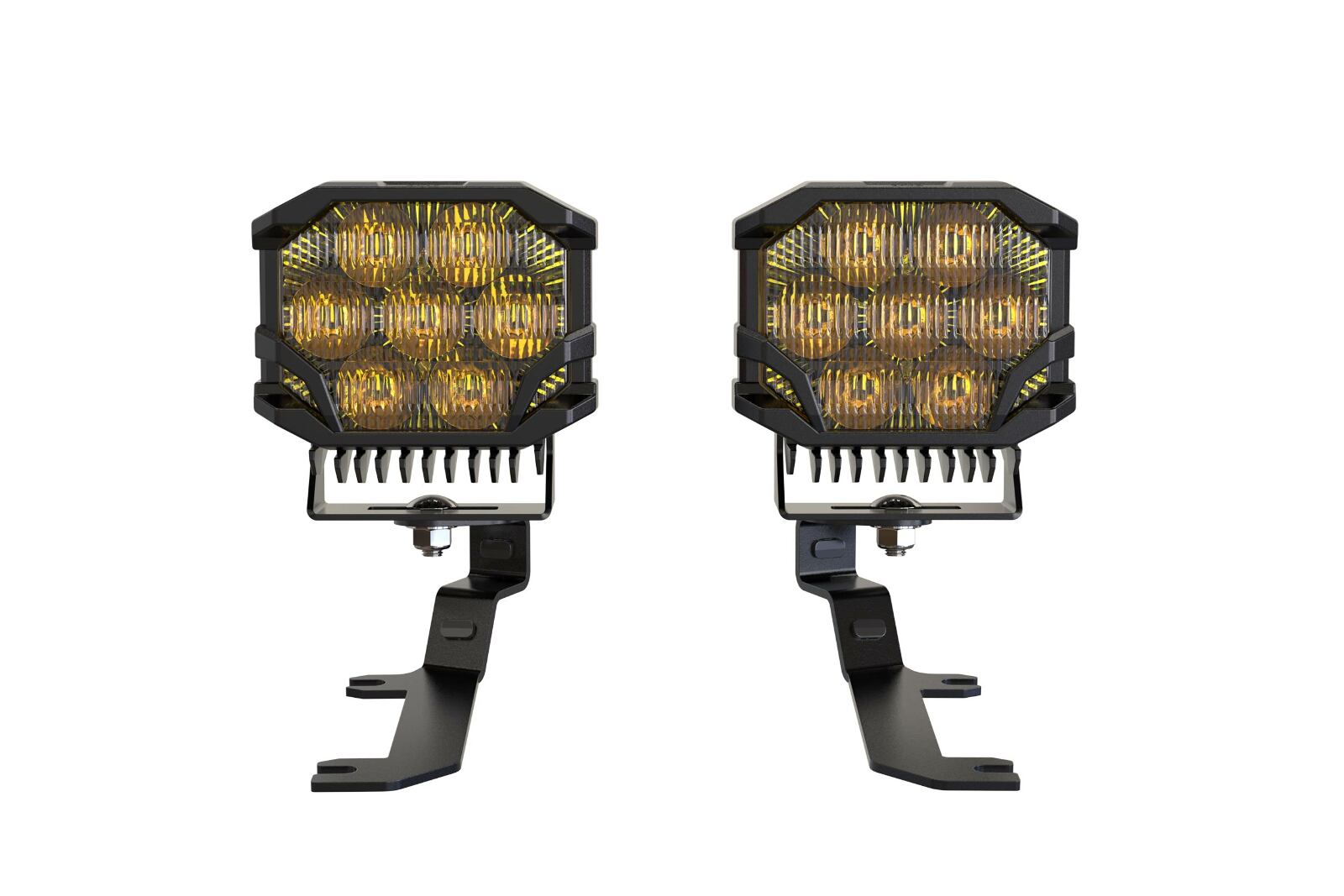 Morimoto BigBanger Ditch Light Kit: 2019+ Silverado 1500 (HXB Yellow Combo Beam) -2