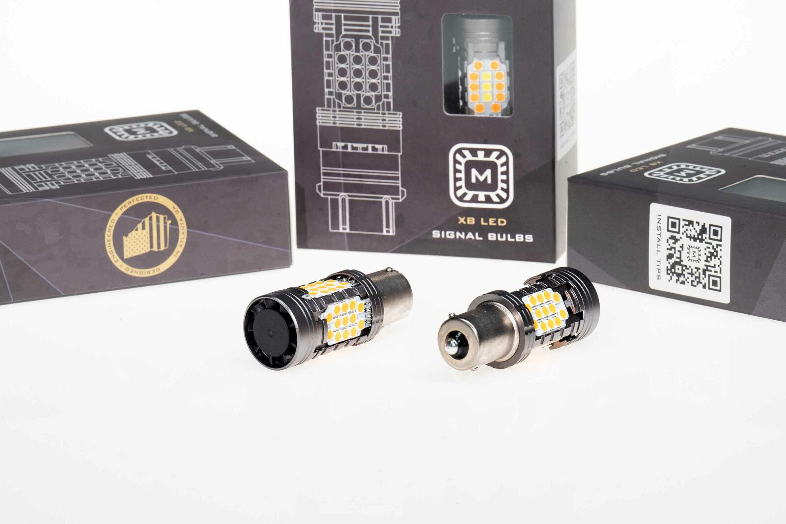 Morimoto Profile 1156 XB LED Bulbs (Amber, Set) -1