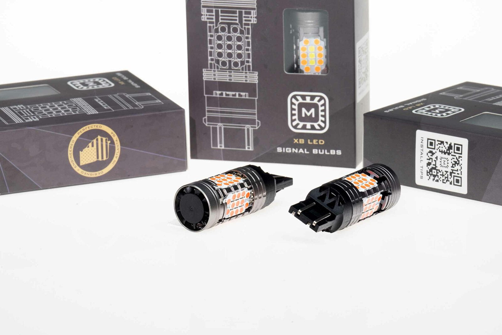 Morimoto 7440/7443 XB LED Bulbs (Red, Set) -1