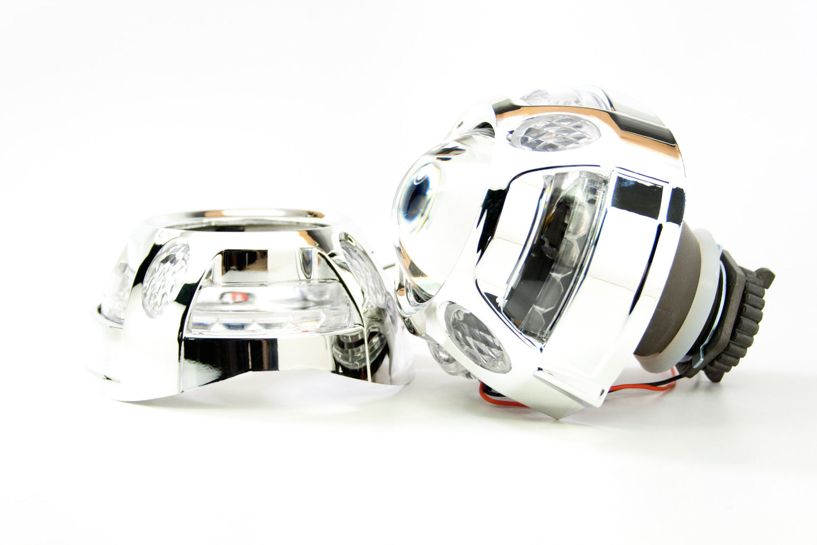 Morimoto Panamera 1.0 Projector Shroud (White/Amber LED Switchback) -5