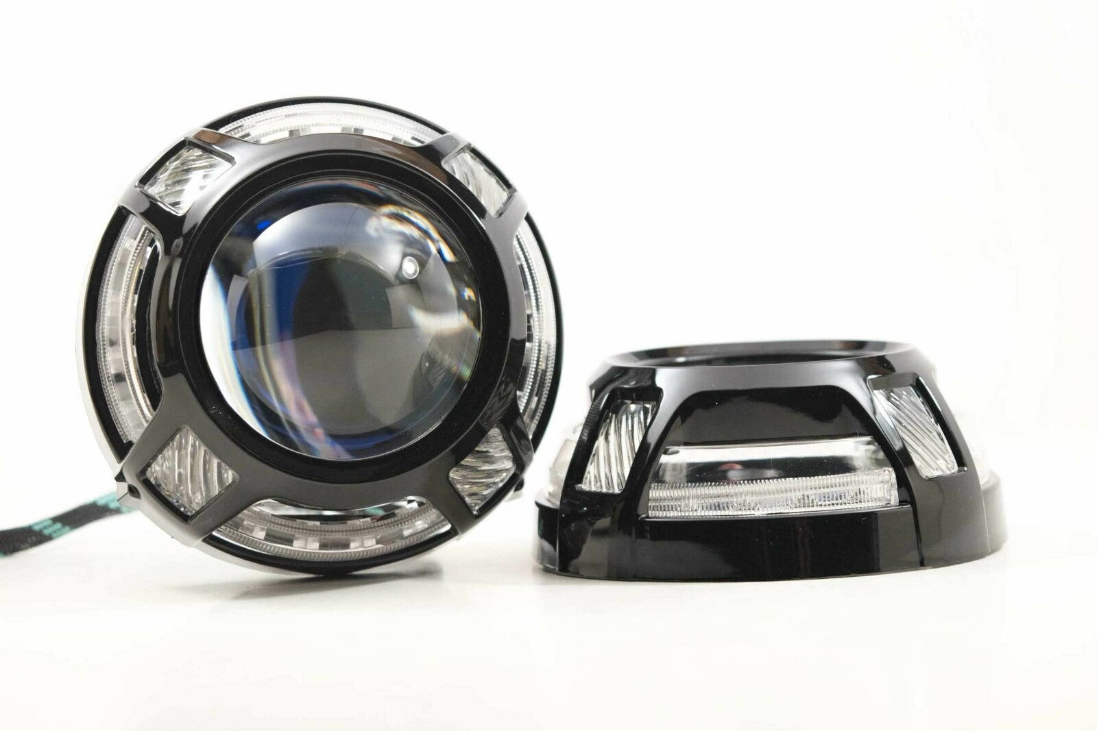 Morimoto Panamera 2.0 Projector Shroud (Black) (White/Amber LED Switchback) -1