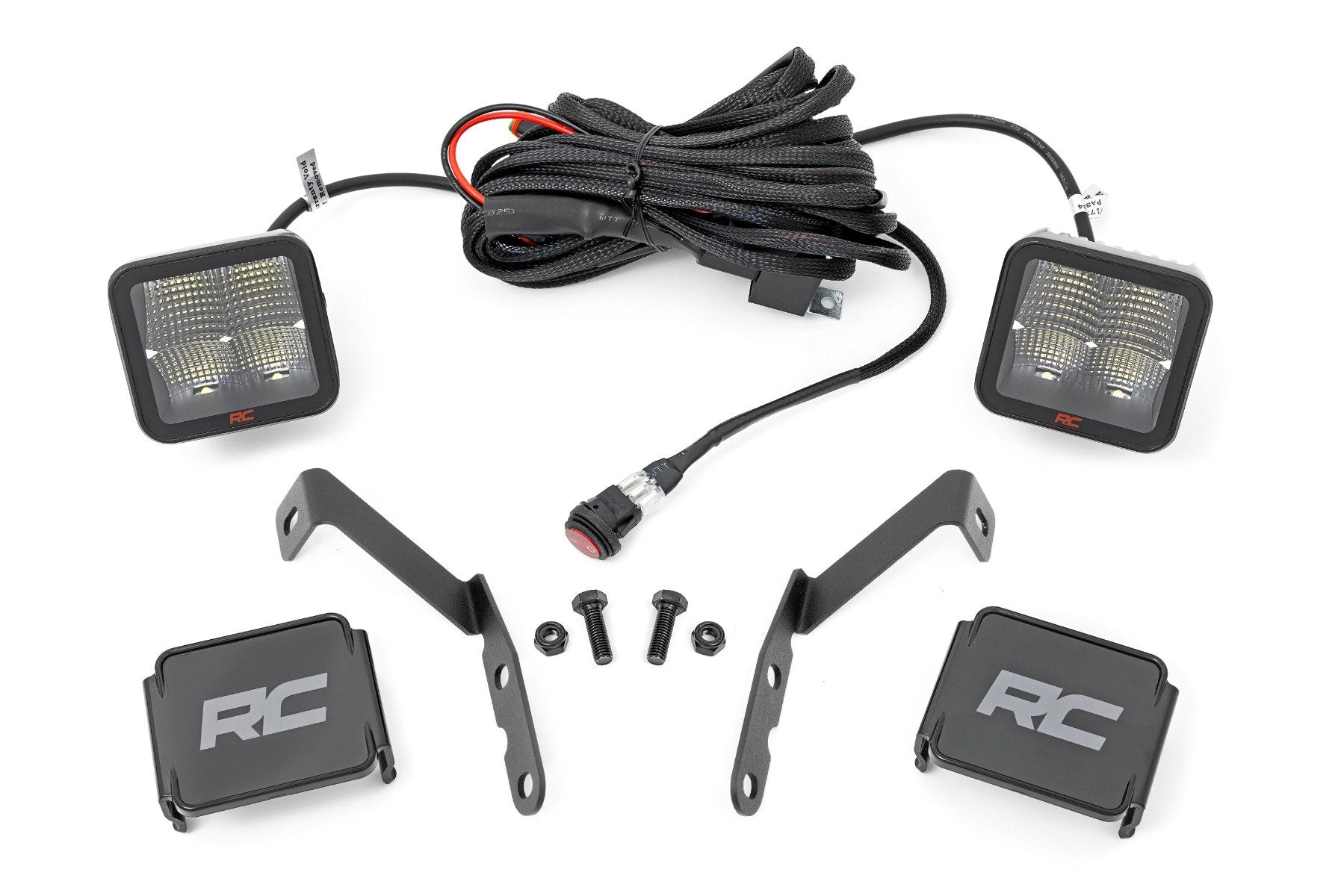 Rough Country LED Light Ditch Mount 2" Pair Spot Chevy 1500/2500HD/3500HD 07-14 82059