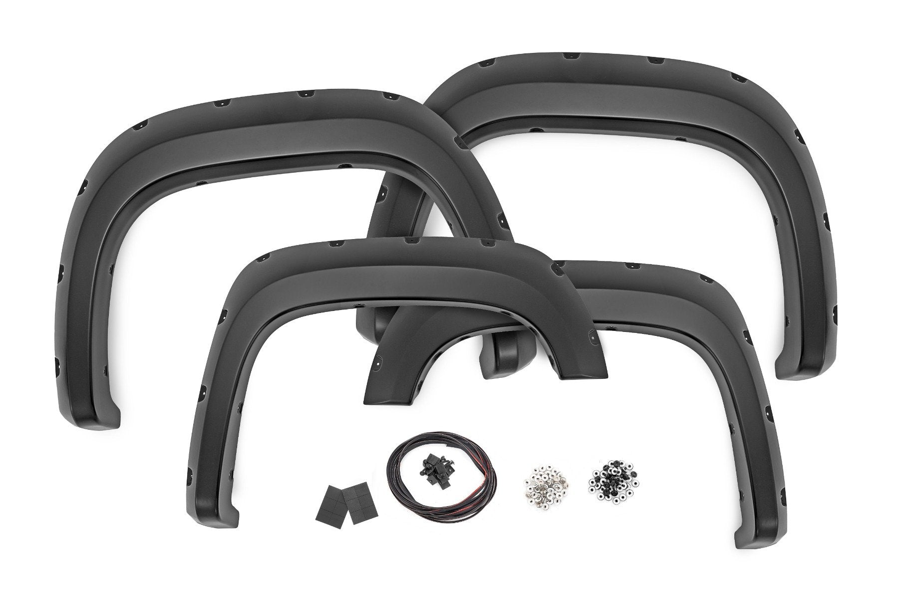Rough Country Pocket Fender Flares 5'9" Bed GBA Black GMC Sierra 1500 07-13 F-G10717-GBA