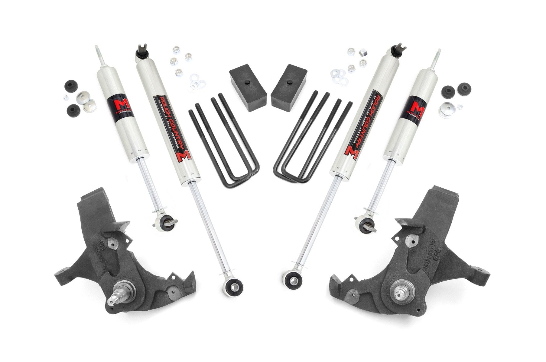 Rough Country 4" Lift Kit For Chevy/GMC 1500 Truck/SUV 2WD w/M1 Shocks 1988-1999 24140