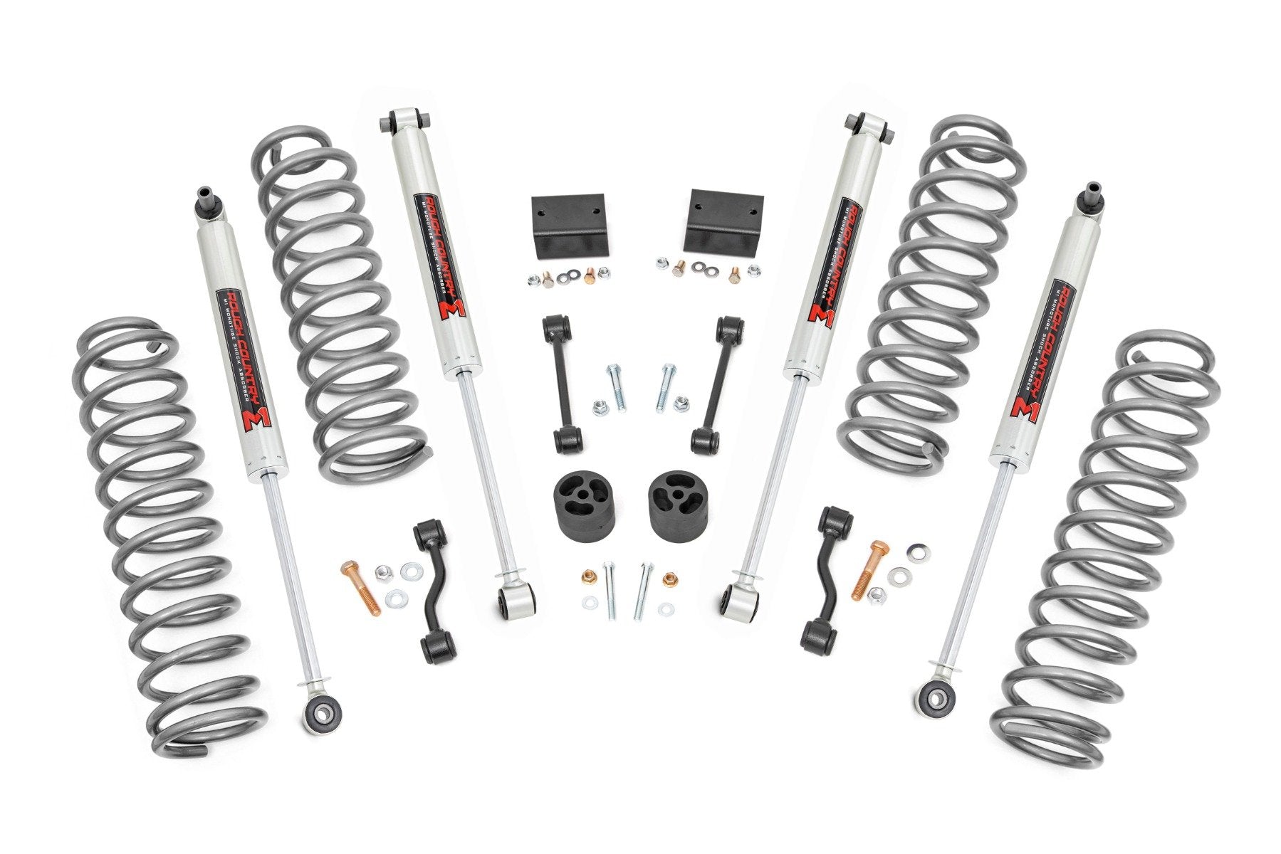 Rough Country 2.5" Lift Kit Coils M1 For Jeep Wrangler JL Rubicon 18-22 66640