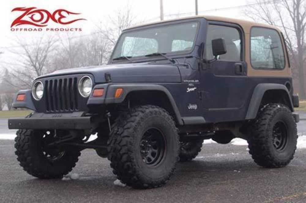 fits Zone Offroad 3" Lift Kit for Jeep Wrangler TJ 1997-2002