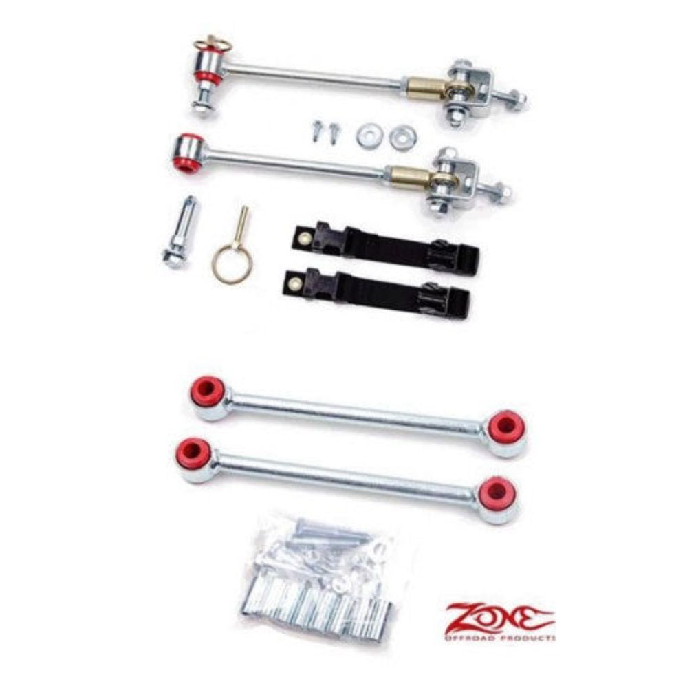 for Front Quick Disconnects & Rear End Links Combo 4" for Jeep Wrangler TJ 97-06